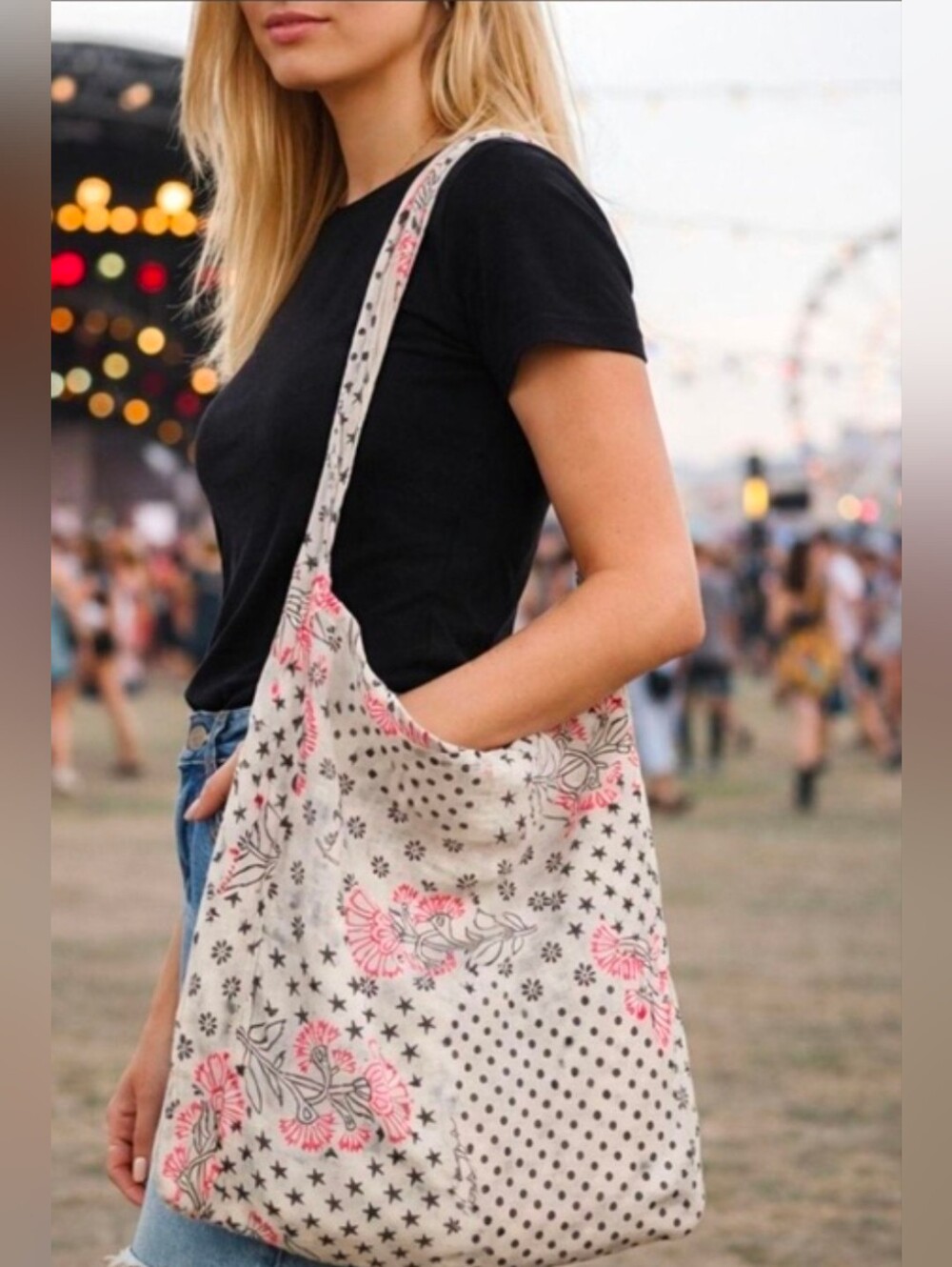 Free People Floral Print Tote